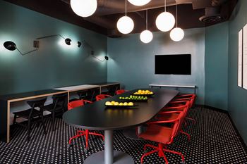 The Flat Resident Shared Conference Room at The Flat, Los Angeles, CA, 90017